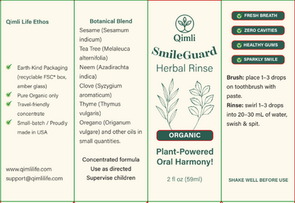 SmileGuard Herbal Rinse Concentrate - 2 oz | Qimli Life Naturals