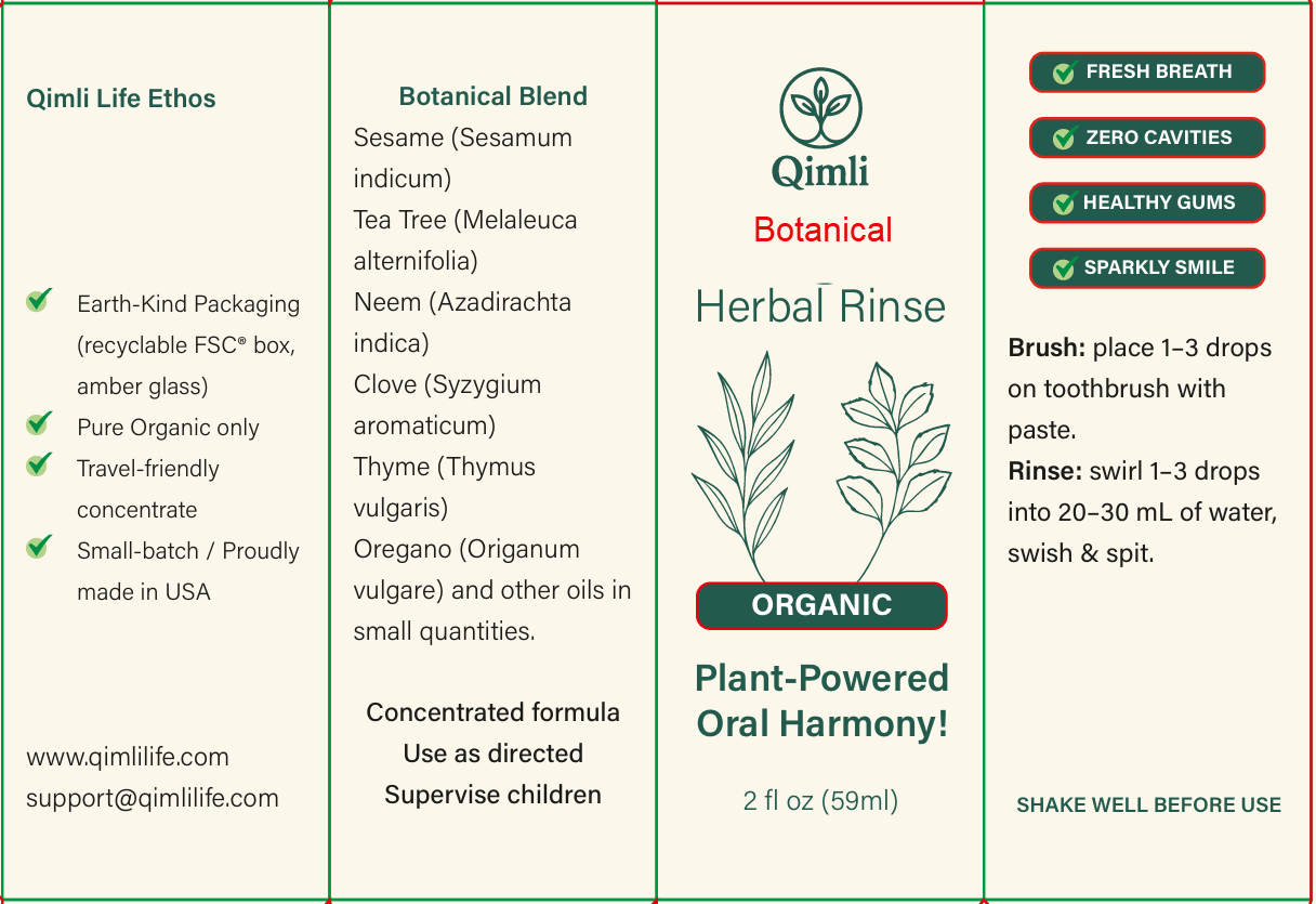 Herbal Mouth Rinse Concentrate Qimli™ Botanical