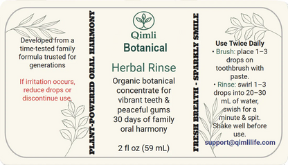 Herbal Mouth Rinse Concentrate Qimli™ Botanical